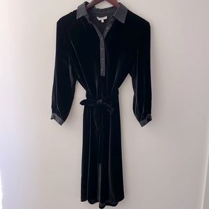 Emerson Fry Velvet Shirtdress